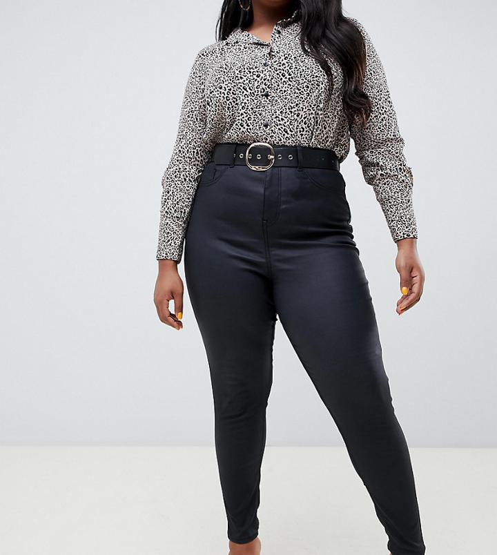 New Look Curve Hallie Disco Jean - Black