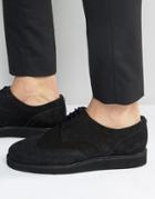 Fred Perry Newburgh Suede Brogue Derby Shoes - Black
