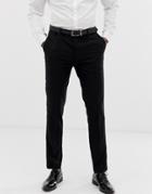 Avail London Skinny Fit Suit Pants In Black - Black