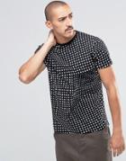 Edwin Factured Dot T-shirt - Black