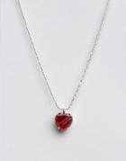 Krystal Swarovski Crystal Heart Pendant Necklace - Red