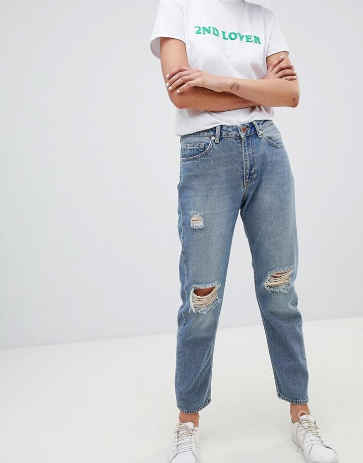 2ndday Stevie Destroyed Boyfriend Jeans - Blue