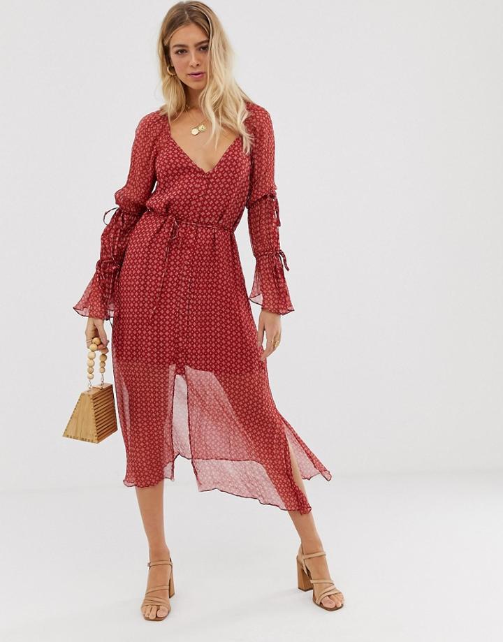 Stevie May Stella Midi Dress - Red