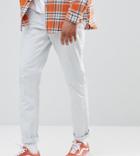 Asos Design Tall Tapered Chinos In Ice Gray - Gray