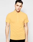 Farah Polo Shirt With Pocket Regular Fit - Yellow