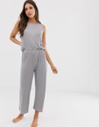 Asos Design Rib Jersey Mix & Match Pyjama Culotte-gray
