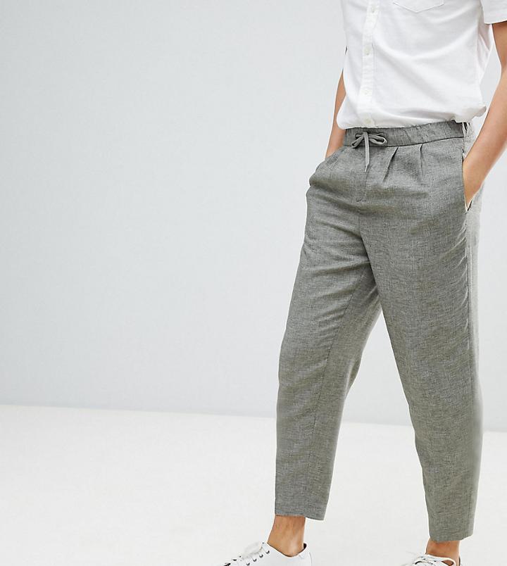 Heart & Dagger Wide Leg Pants In Linen - Green