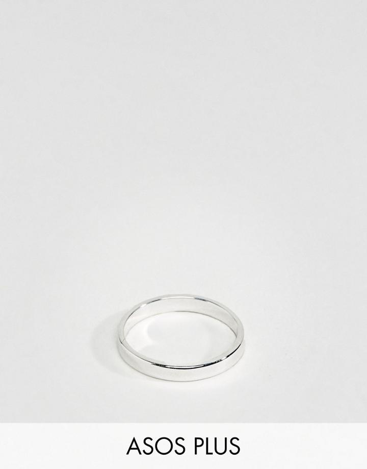 Asos Plus Sterling Silver Ring - Silver