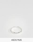 Asos Plus Sterling Silver Ring - Silver