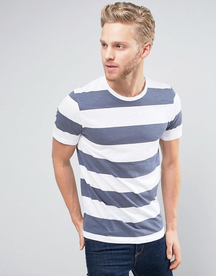 Jack & Jones Premium Stripe Tee - Blue