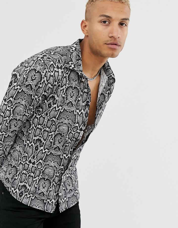 Bolongaro Trevor Snake Long Sleeve Shirt - Black