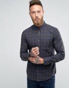Wrangler Tonal Check Shirt - Gray