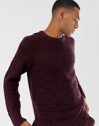 Nudie Jeans Co Hampus Sweater In Plum - Purple