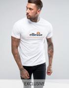 Ellesse T-shirt With Contrast Sleeve Hem - White