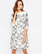 Little Mistress Illustrated Floral Tunic Dress