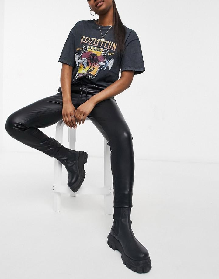 Only Coated Pants In Black