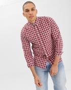 Lacoste Checked Logo Shirt-red