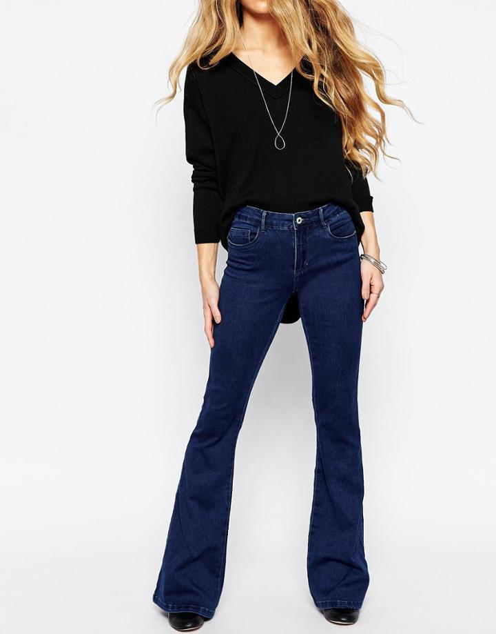Only Flared Jeans - Dark Blue Denim 32
