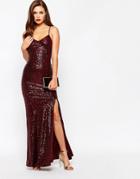 New Look Sequin Strappy Maxi Dress - Red
