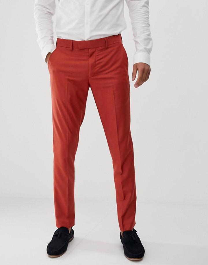 Farah Henderson Skinny Fit Pants In Red