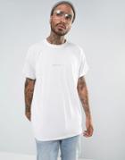Mennace Dropped Shoulder T-shirt In White - White