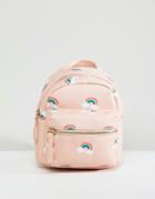 Oh My Gosh Accessories Rainbow Printed Backpack - Pink