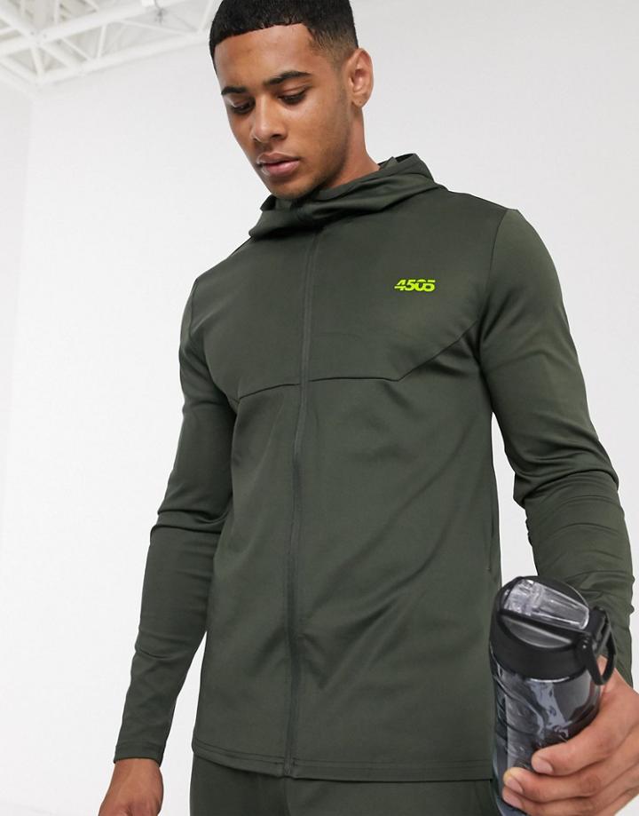 Asos 4505 Icon Muscle Training Hoodie-green