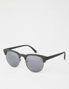 Asos Retro Sunglasses In Matte Black - Black