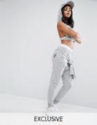 Majestic Tie Front Joggers - Gray