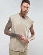 Weekday Sly Washed T-shirt - Beige