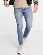 Tommy Jeans Simon Skinny Fit Jeans In Mid Wash-blue