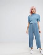 Weekday Pleated Co Ord Pants - Blue