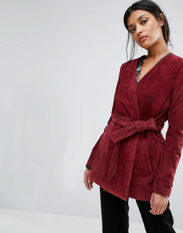 Gestuz Odelia Suede Jacket - Red