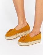 Asos Jann Suede Tassle Espadrilles - Tan