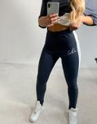 The Couture Club Paneled Logo High Waisted Leggings - Part Of A Set-grey