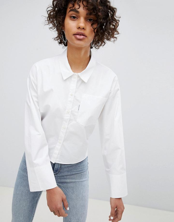 Cheap Monday White Shirt With Back Zip - White