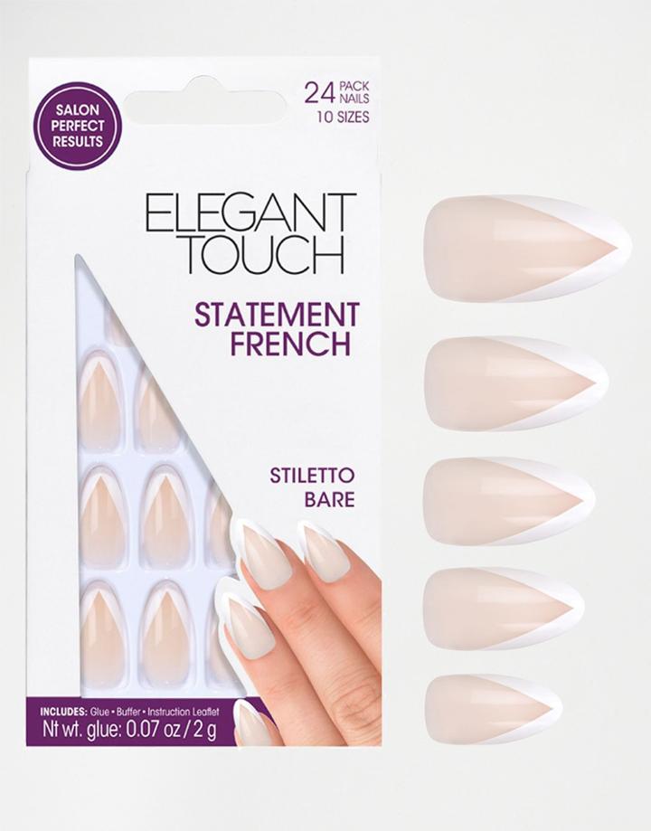 Elegant Touch Statement French False Nail - Stiletto Bare - Stiletto Bare
