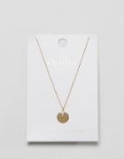 Orelia Gold Plated Lightening & Coin Ditsy Necklace - Gold
