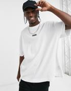 Good For Nothing Knitted T-shirt With Rubber Logo In White
