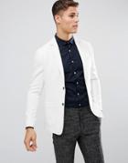 Jack & Jones Premium Slim Jersey Blazer - White