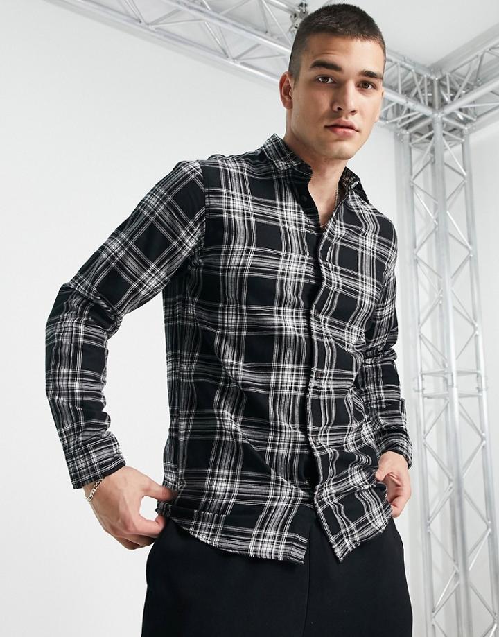 Jack & Jones Originals Check Shirt In Black