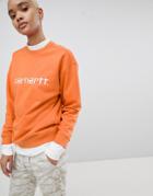 Carhartt Wip Embroidered Sweatshirt - Orange