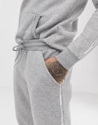 Good For Nothing Skinny Sweatpants Gray With Logo Side Stripe - Gray