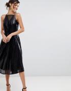 Coast Vivianna A-line Sequined Dress - Black
