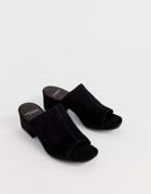 Vagabond Elena Black Suede Heeled Mules