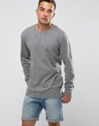 Only & Sons Longline Sweatshirt With Dropped Hem Detail - Gray