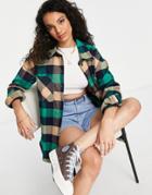 Jdy Freya Plaid Shirt In Green