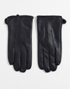 Only & Sons Faux Leather Driving Gloves-black