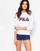 Fila Oversized Pull Over Hoodie With Large Logo - White