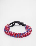 Icon Brand Half Mast Hook Bracelet - Burgundy